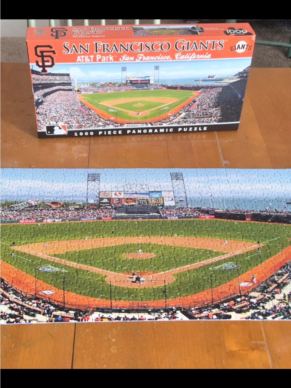 San Francisco Giants AT&T Park 1000-Piece Panoramic Puzzle - Orange/Green